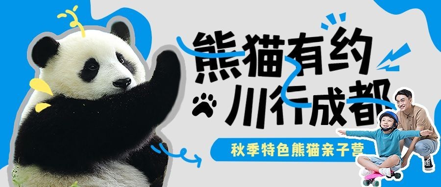 熊猫四川成都旅游出行动物亲子游公众号首图预览效果
