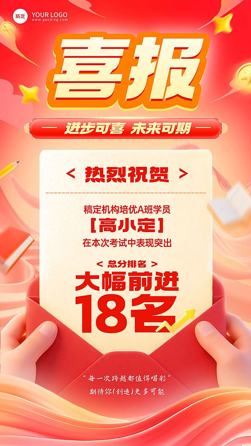 教育培训K12教育学生学业喜报