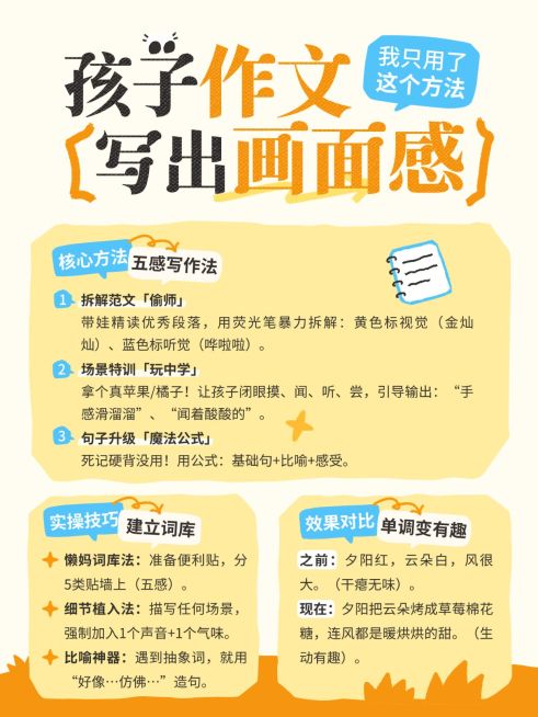 教育培训K12教育大语文知识干货小红书配图预览效果