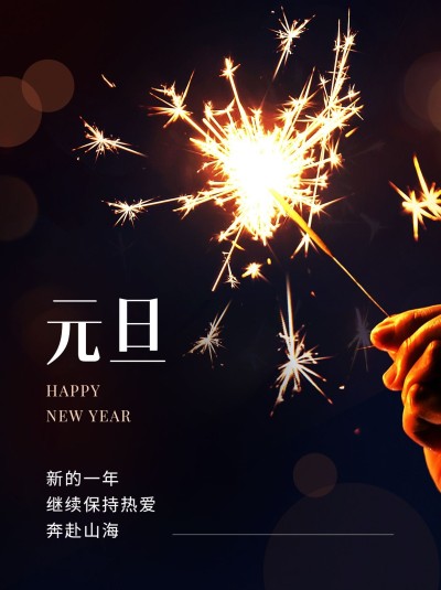 元旦新年节日祝福实景排版小红书配图小绿书套装