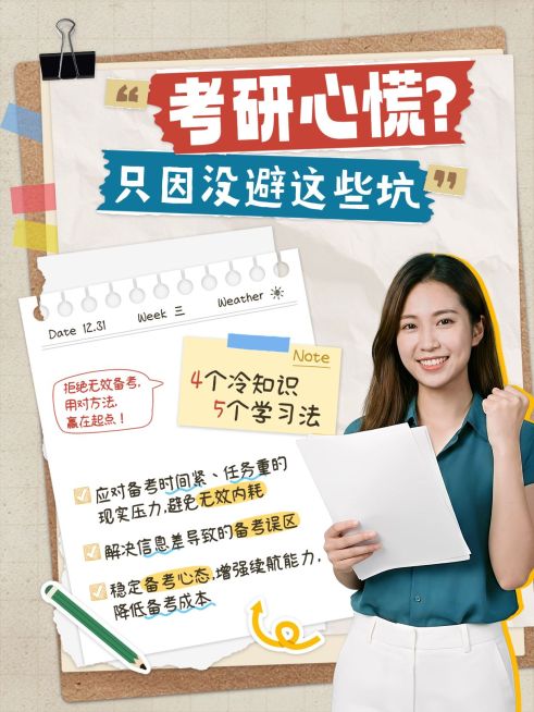 教育培训学历教育考研避雷指南人像小红书封面预览效果
