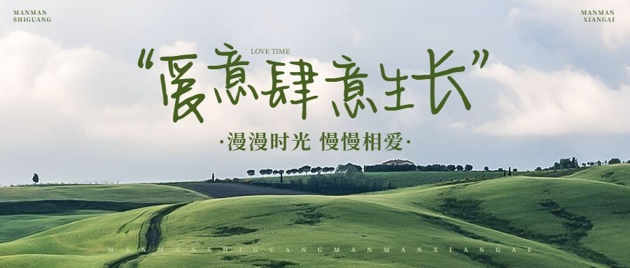 田野摄影图情感祝福激励励志实景排版公众号首图预览效果
