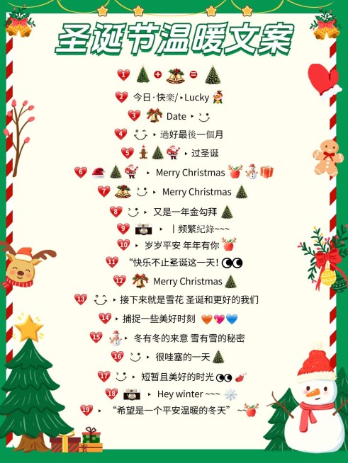 圣诞节节日文案小红书封面aigc预览效果