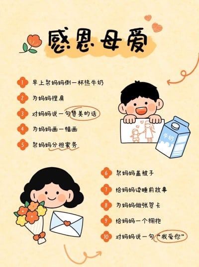 母亲节节日活动小红书套装小红书配图