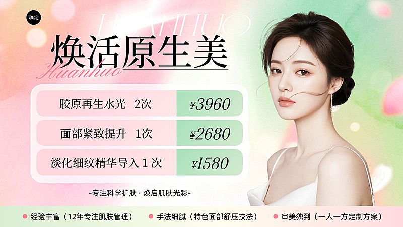 美业美容院医美春季美团大众点评促销轮播图