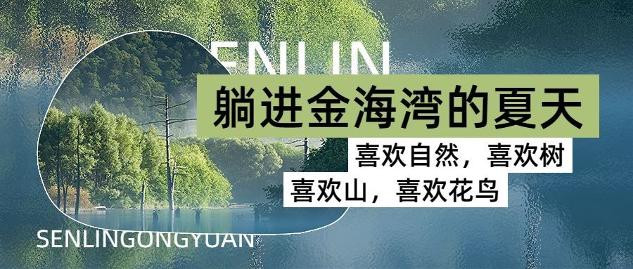 夏天公园旅游粗野主义宣传公众号首图预览效果