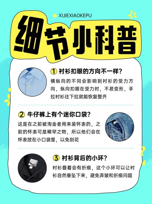 服饰箱包面料知识科普干货分享拼贴风套装小红书配图预览效果