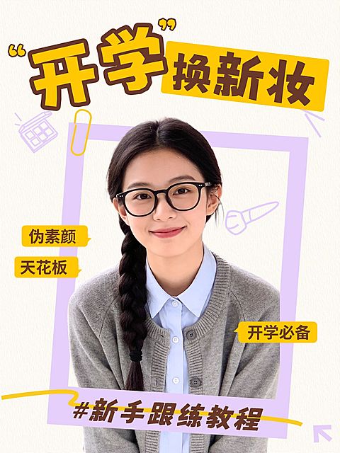 美妆妆造指南教程分享人像小红书封面