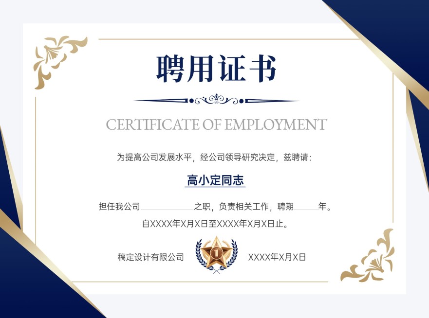 教育培训讲师聘用证书奖状横版印刷海报预览效果