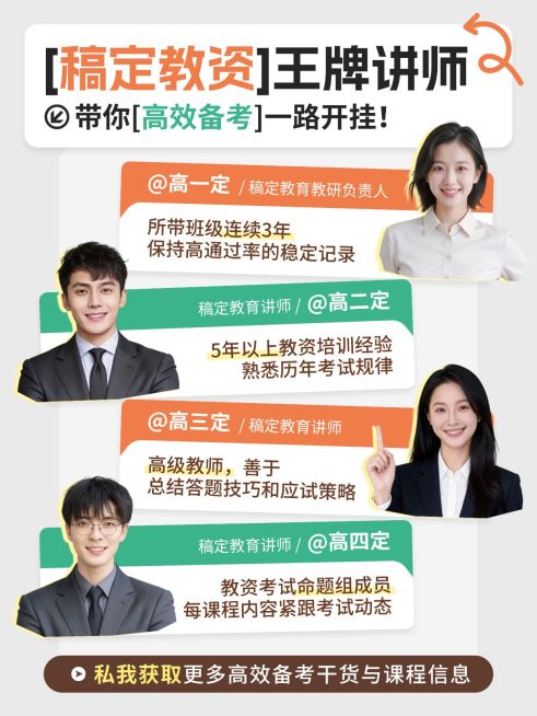 教育培训职业教育教师资格证课程推广讲师介绍多人人像小红书封面预览效果