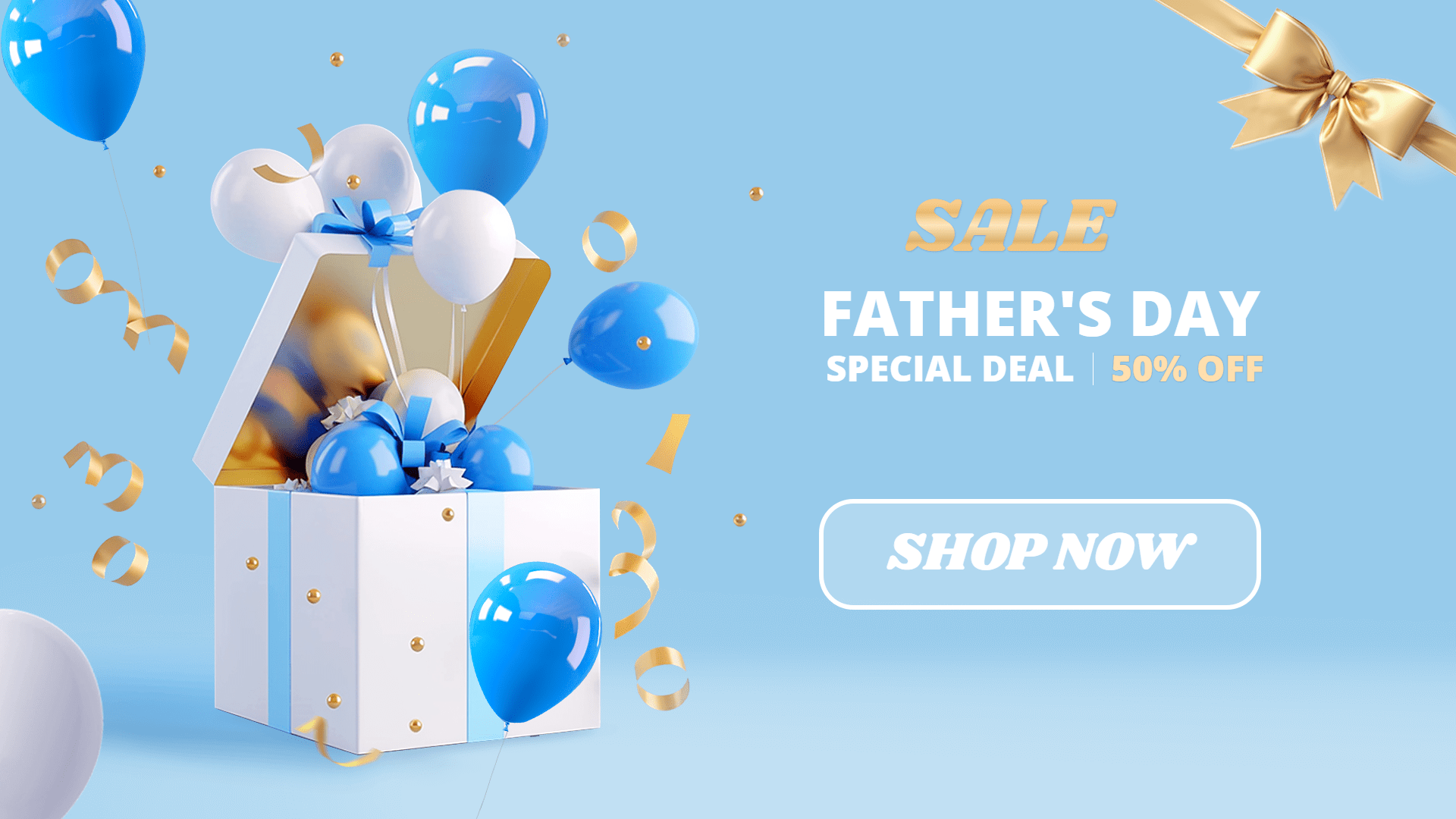 insMind Templates Holiday Father's Day Sales Banner