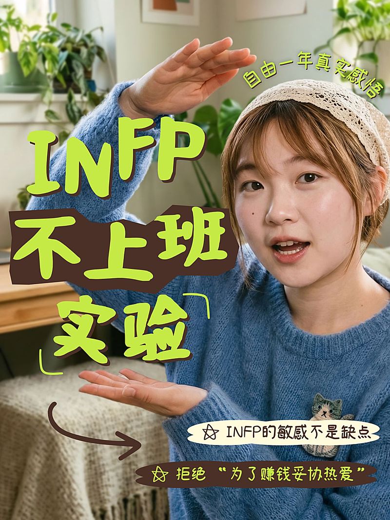 自媒体博主个人成长知识付费人像小红书封面