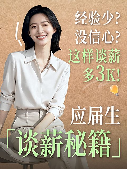 知识付费职场攻略指南人像小红书封面