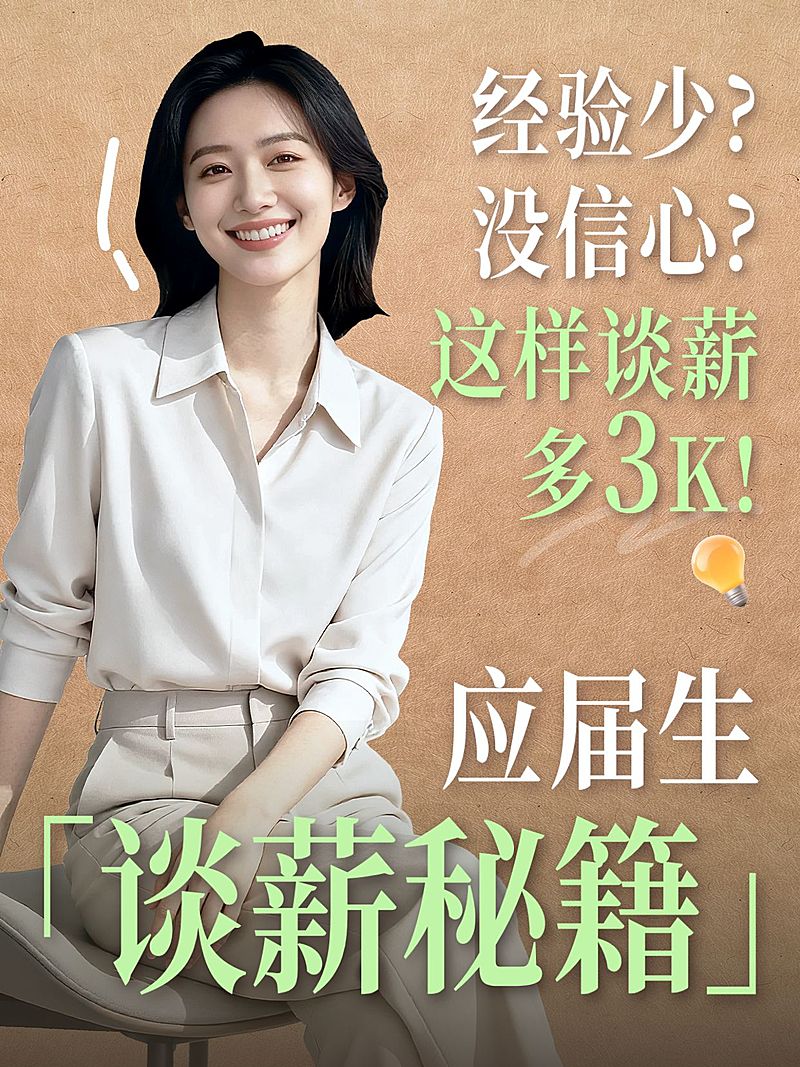 知识付费职场攻略指南人像小红书封面