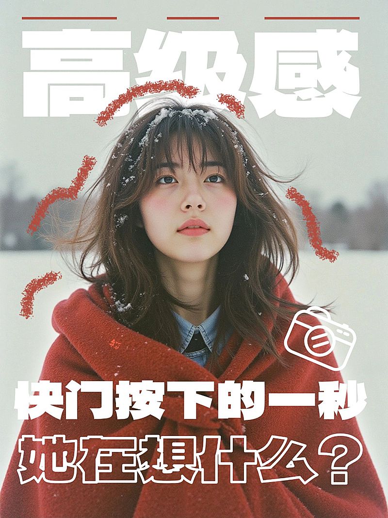 高级感拍照技巧分享人像小红书封面