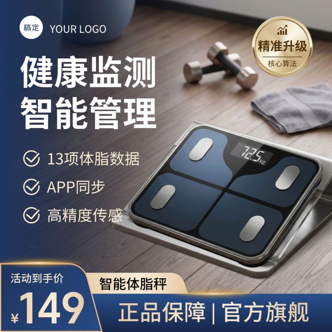 电子秤体重秤家居百货主图直通车预览效果
