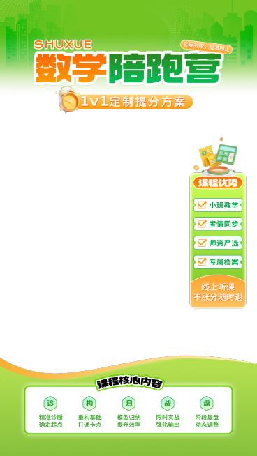数学提分班k12教育教培电商直播贴片组合预览效果