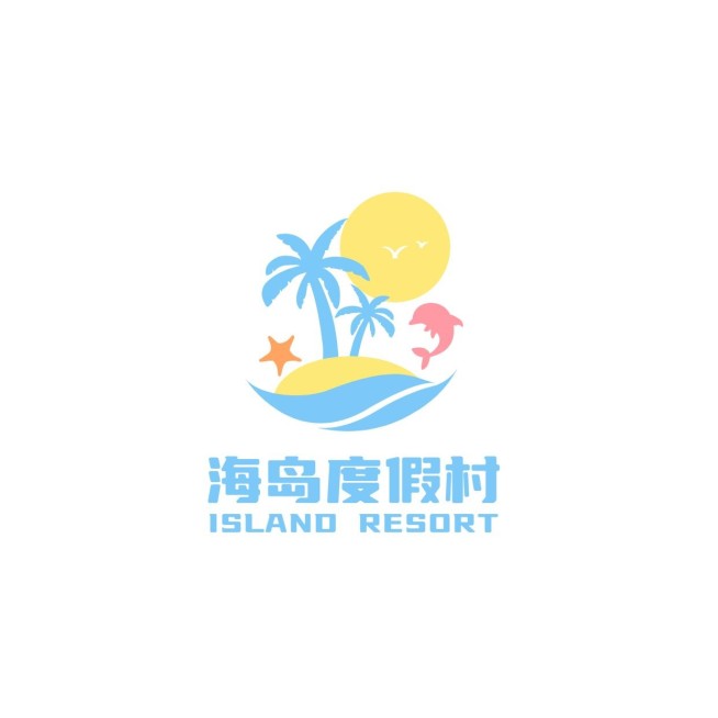 旅游出行景区景点度假村LOGO设计预览效果