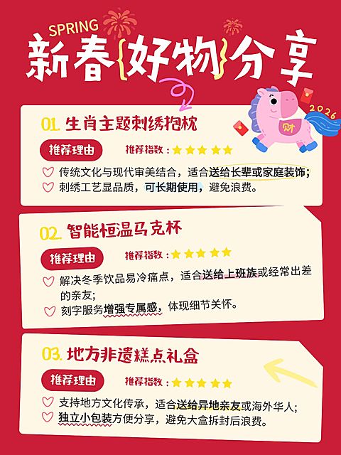 春节节日营销趣味感小红书配图