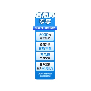 蓝色科技风汽车智能驾驶直播间贴片