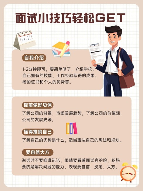 求职面试技巧攻略指南小红书配图AIGC预览效果