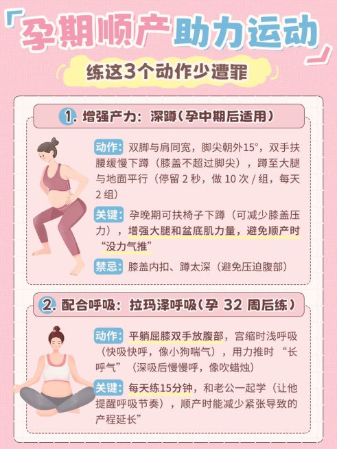 母婴亲子孕产科普孕期顺产助力运动小红书配图预览效果