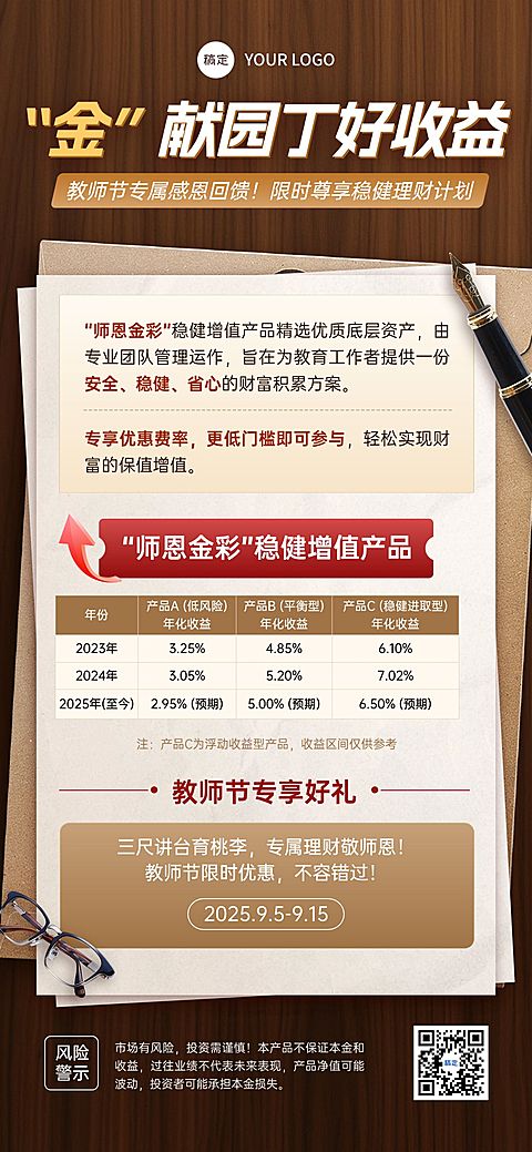 金融保险促销活动促销感全屏海报AIGC