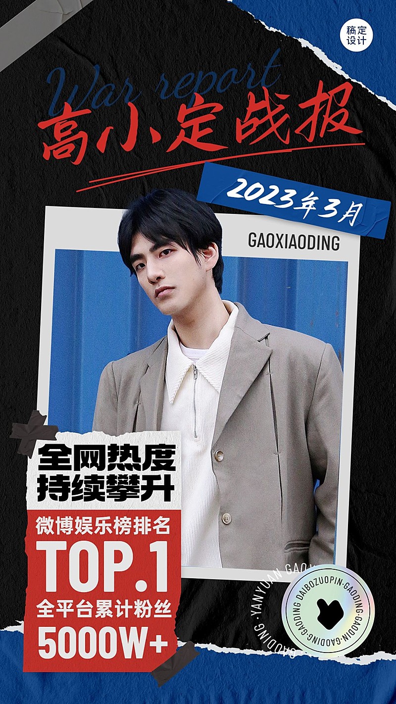 明星作品数据战报喜报宣传海报