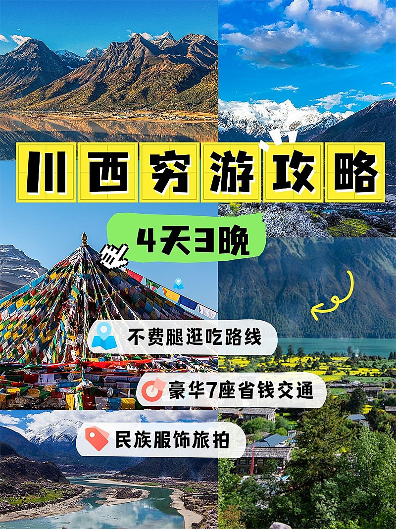 旅游攻略拼图宫格花字小红书封面