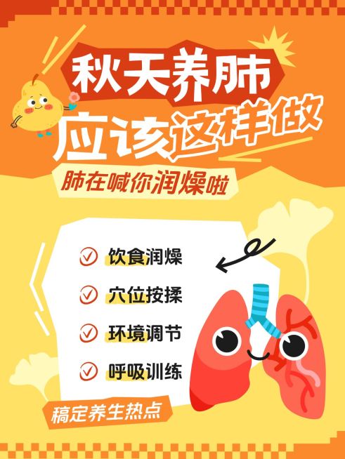 秋季养生科普指南趣味插画爆款大字小红书封面预览效果