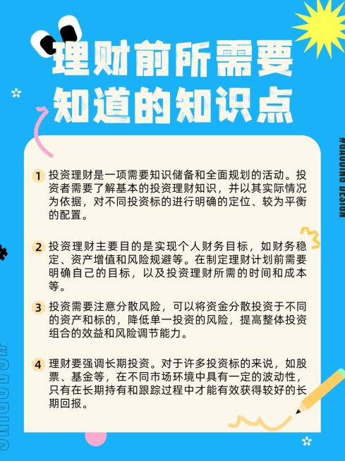 金融理财知识科普小红书套装配图预览效果