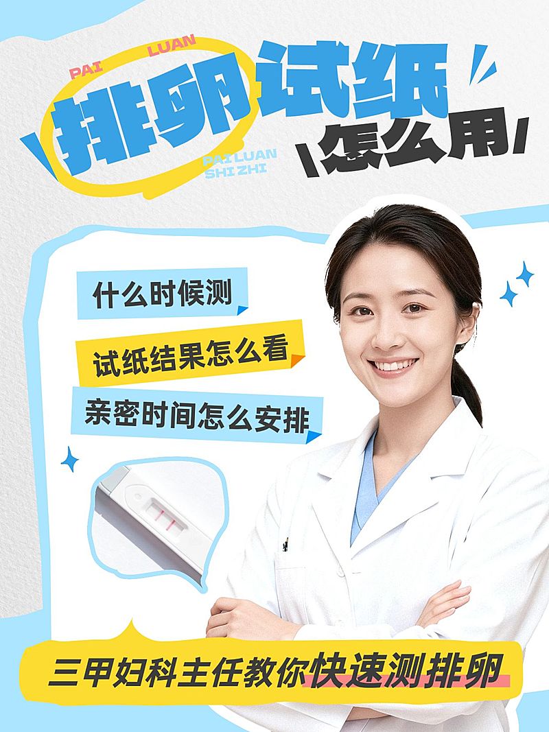 孕产母婴备孕指南试纸手帐风人像小红书封面