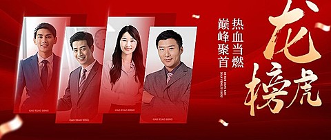 龙虎榜红金风年终表彰拼图公众号首图AIGC