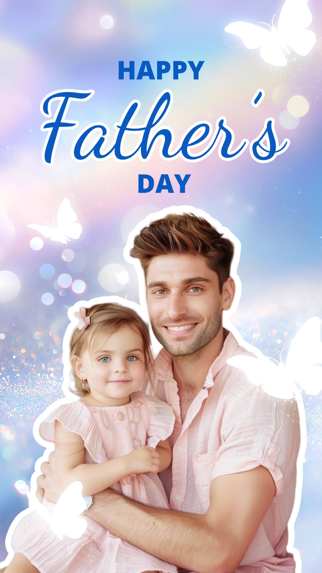 Father's Day Dreamy Dad and Daughter Photograph Instagram Story Image