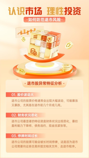 金融证券股市投资知识科普3D手机海报套装预览效果