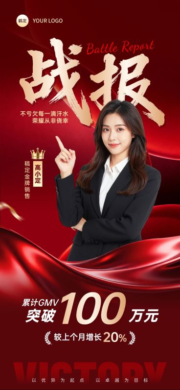 金融保险销售业绩人物喜报预览效果