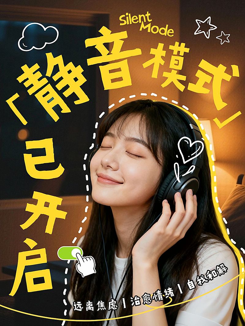 知识付费情绪管理个人生活分享人像小红书封面