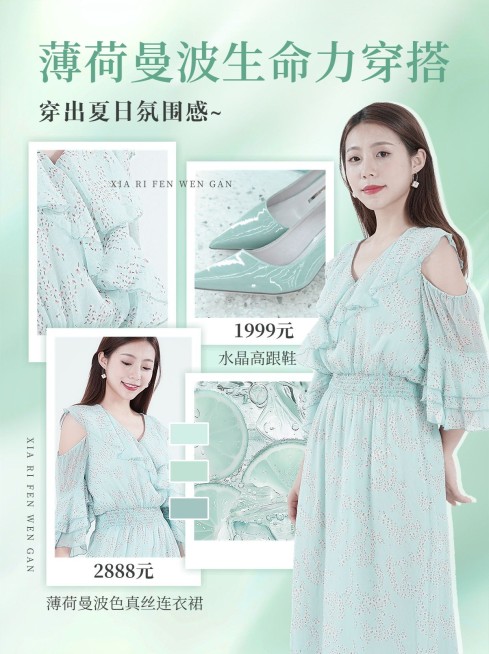薄荷曼波穿搭攻略小红书配图AIGC预览效果