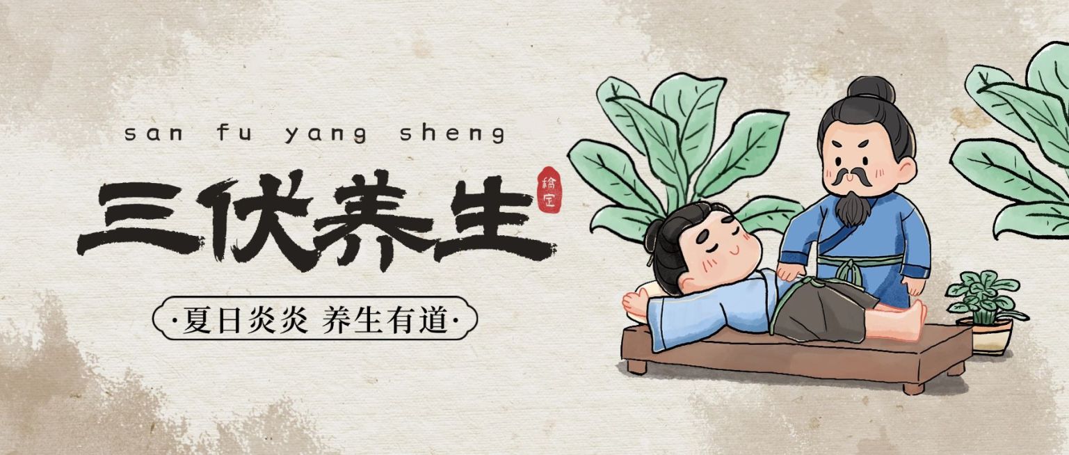 三伏养生科普中式感公众号首图AIGC预览效果