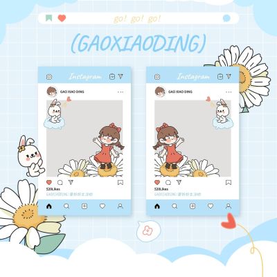 粉丝应援简笔画Q版人物方形海报