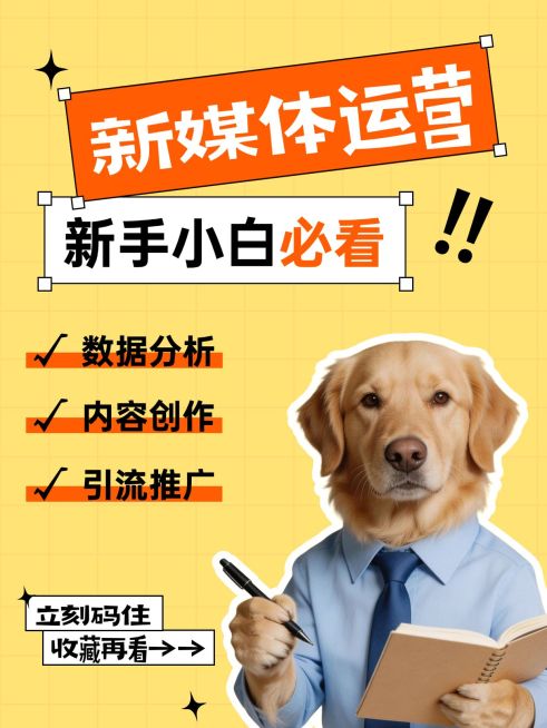 自媒体起号新媒体运营攻略分享大字小红书封面预览效果