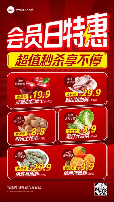 商品零售生鲜水果食品促销宣传手机海报AIGC预览效果