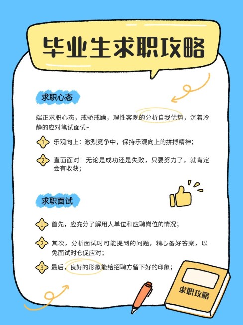 毕业季求职攻略指南小红书配图预览效果