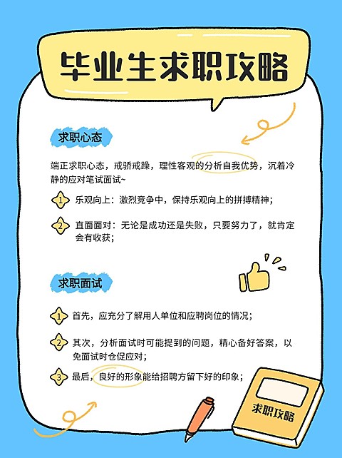 毕业季求职攻略指南小红书配图