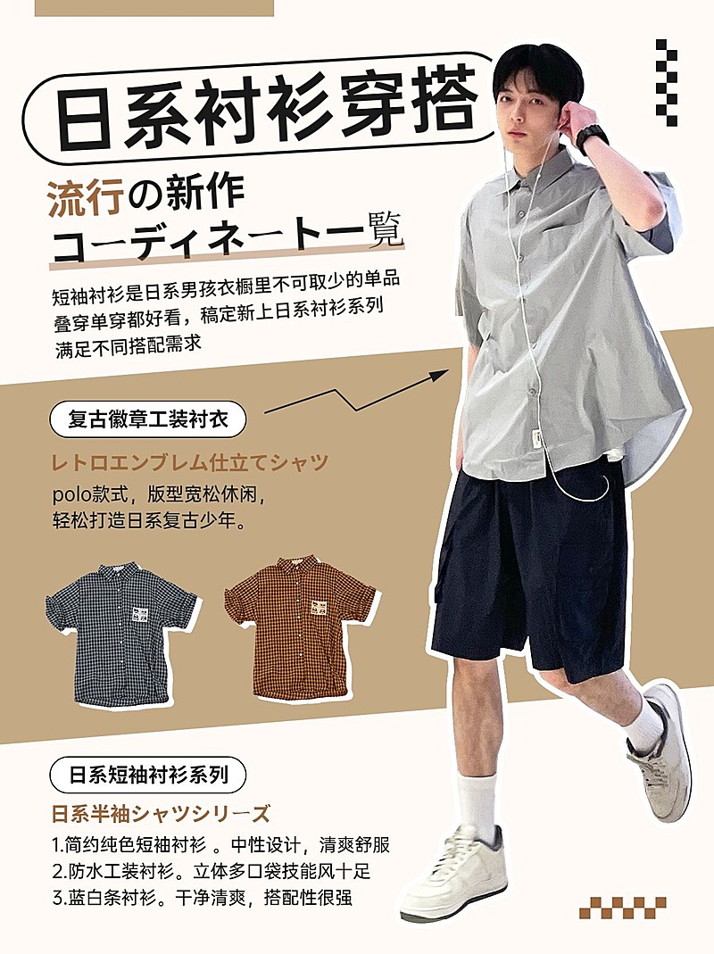 服饰箱包产品营销男装店铺上新小红书配图