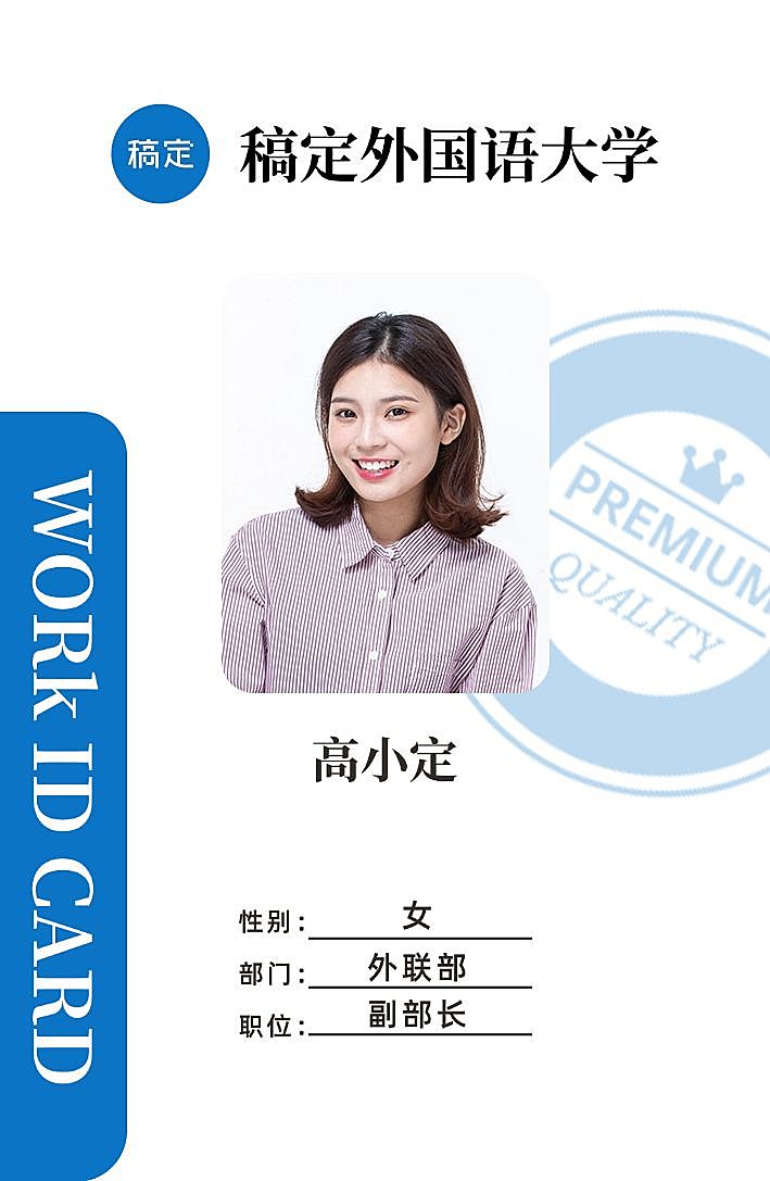 企业公司会议活动商务感政务感工牌工作证