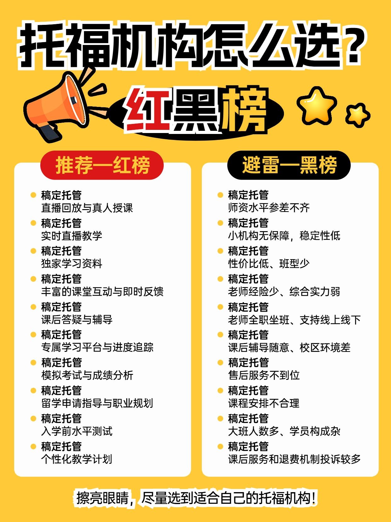 教培学习机构红黑榜攻略指南小红书封面