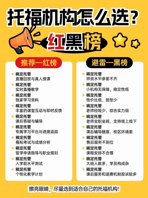 教培学习机构红黑榜对比测评攻略指南小红书封面预览效果