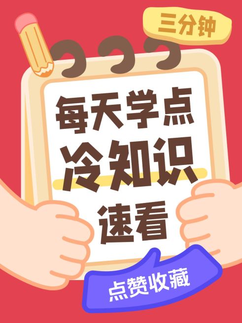 知识付费每日冷知识分享插画风大字小红书封面预览效果