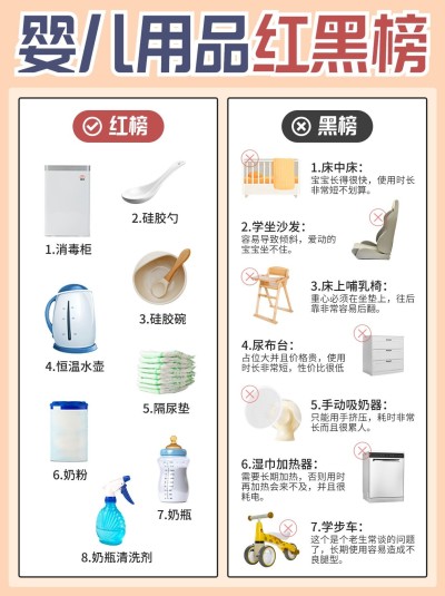 母婴婴儿用品红黑榜对比图小红书封面